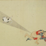 Lienzos de japoneses en una competición de pedos (siglo XVII)