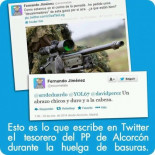 Opinión del tesorero del PP en relación a la huelga de basuras