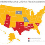 Ocho estados de Estados Unidos que tienen políticas similares a las medidas contra la  "propaganda" gay rusas. [ENG]
