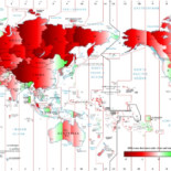 Mapa mudial que muestra como de desfasados están los relojes con la hora solar [EN]