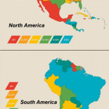 Mapamundi de la carga fiscal sobre el salario medio