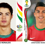 Cromos de Panini: las estrellas del campeonato del mundo, antes y ahora. (EN)