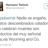 A las 22:43 ha salido el gordo. Hermann Tertsch ha relacionado el asesinato de Isabel Carrasco con el Gran Wyoming