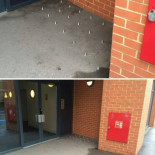 Púas anti-vagabundos en Londres