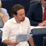 Primera intervención de Pablo Iglesias en el Europarlamento