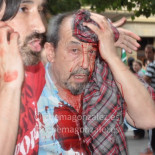 Concentración por Gaza en Gijón acaba con carga de los antidisturbios con varios heridos