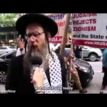 Judío ortodoxo se manifiesta contra el "crimen internacional" en Gaza contra el pueblo palestino