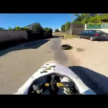 Descenso en carrilana desde camara del piloto