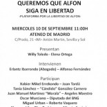 Queremos que Alfon siga en libertad