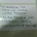 Cartel imborrable en urgencias del Hospital de Alcorcón