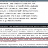 La Gaceta también rectifica sobre Tania Sánchez y habla de información alterada deliberadamente