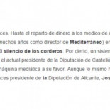 El exdirector del principal periódico de Castellón tira de la manta y explica como "silencia" la Diputación a los medios