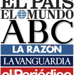 Revisando la prensa en las noticias de televisión