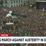 Las televisiones internacionales dedicaron más directos a la manifestación de Podemos que las españolas