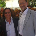 Rajoy en compañía de un mafioso italiano miembro del PP