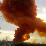 La vistosa nube naranja