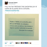 El cartel de la consulta