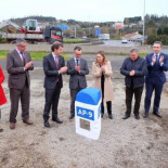 Una decena de altos cargos inauguran un mojón en Galicia