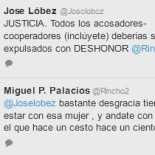 Así contesta el coronel Palacios, uno de los encubridores del acoso a Zaida Cantera, al marido de esta: