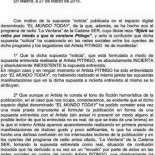 Comunicado de Pitingo ante una noticia de El Mundo Today