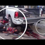 Policías ejecutando civiles en medio de la calle en el  México