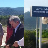 Un anónimo "rebautiza" la calle Alfonso Rus como 'la calle de los dos millones de pelas'