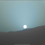 Puesta de Sol del 15 de abril desde el cráter Gale, Marte