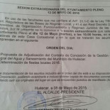 El PSOE de Huéscar (Granada) convoca un pleno a 15 días de las elecciones para privatizar el agua