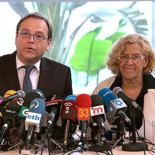 Telemadrid ningunea la rueda de prensa de Carmena y Carmona