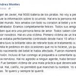 Andrea Montes, mujer de Javier Fernández (Los Piratas), habla sobre la muerte de su marido