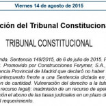 Por fin decide el Tribunal Constitucional sobre tasas judiciales (y así nos luce el pelo)