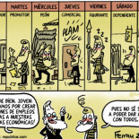 La viñeta:Rotación laboral (Ferran Martín)