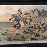 Recibimiento (ilustrado) de los piojosos europeos que emigraban a EE UU