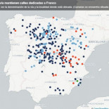 Franco aún vive en 317 calles de toda España; José Antonio Primo de Rivera, en 373