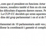 El comunicado de las CUP sobre el acuerdo de hoy [CAT]