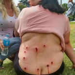 Brutal represión policial a trabajadores públicos en Argentina