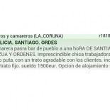 Un bar gallego busca una camarera "un poco puta"