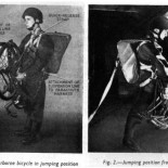 Los soldados británicos que se lanzaron en paracaídas con bicicletas el día D