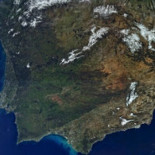 La península ibérica y el norte de África desde el espacio el 1 de marzo de 2016