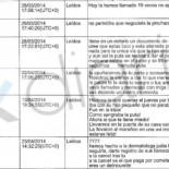 López Madrid recibió varios SMS de confirmación tras el apuñalamiento de su doctora