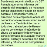 Despiden al encargado de la fábrica de Renault en Palencia gracias a la presión sindical