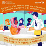 La OMS pide dejar a las mujeres amamantar a sus hijos "en cualquier momento y en cualquier lugar"