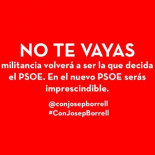 Partidarios de Borrell lanzan en las redes sociales cuentas de apoyo a su candidatura a la secretaría general