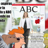 Cuando aspiras a liderar la izquierda y ‘ABC’ te defiende en su portada a capa y espada