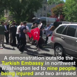 Washington: personal de la embajada turca y guardaespaldas de Erdogan agrediendo a manifestantes