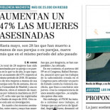 Las mujeres asesinadas ¿aumentan un 47% o disminuyen un 18%?
