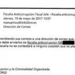 "Está remitiendo sus correos a una dirección que 'automática' borra cualquier información"