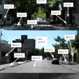 De una calle sin árboles a otra con ellos... Así cambia la temperatura en plena ola de calor