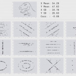 Los doce del datosaurio: misma estadística, diferentes gráficas [ENG]