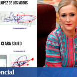 Los peritos ratifican la falsificación de las firmas del acta clave del máster de Cifuentes